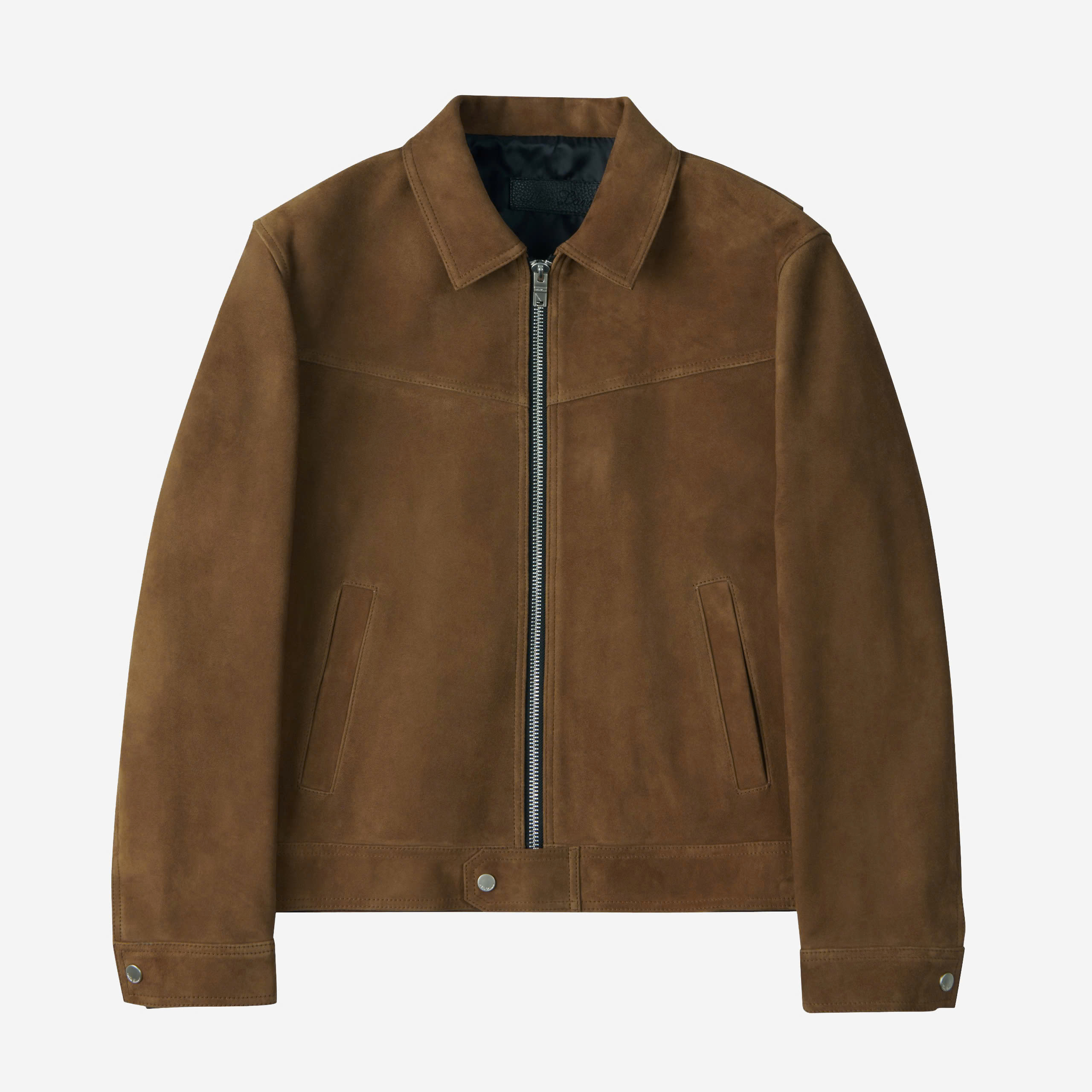 Brown jacket product cutout on a clean background