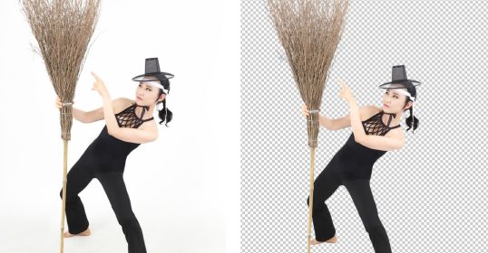 Before and after necklace editing