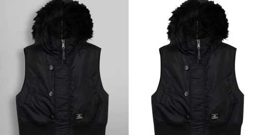 Before and after product background removal